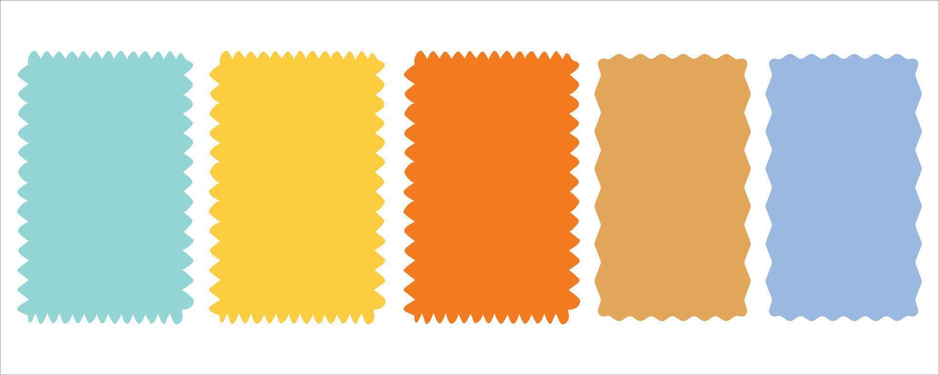 Colorful zigzag shapes vector