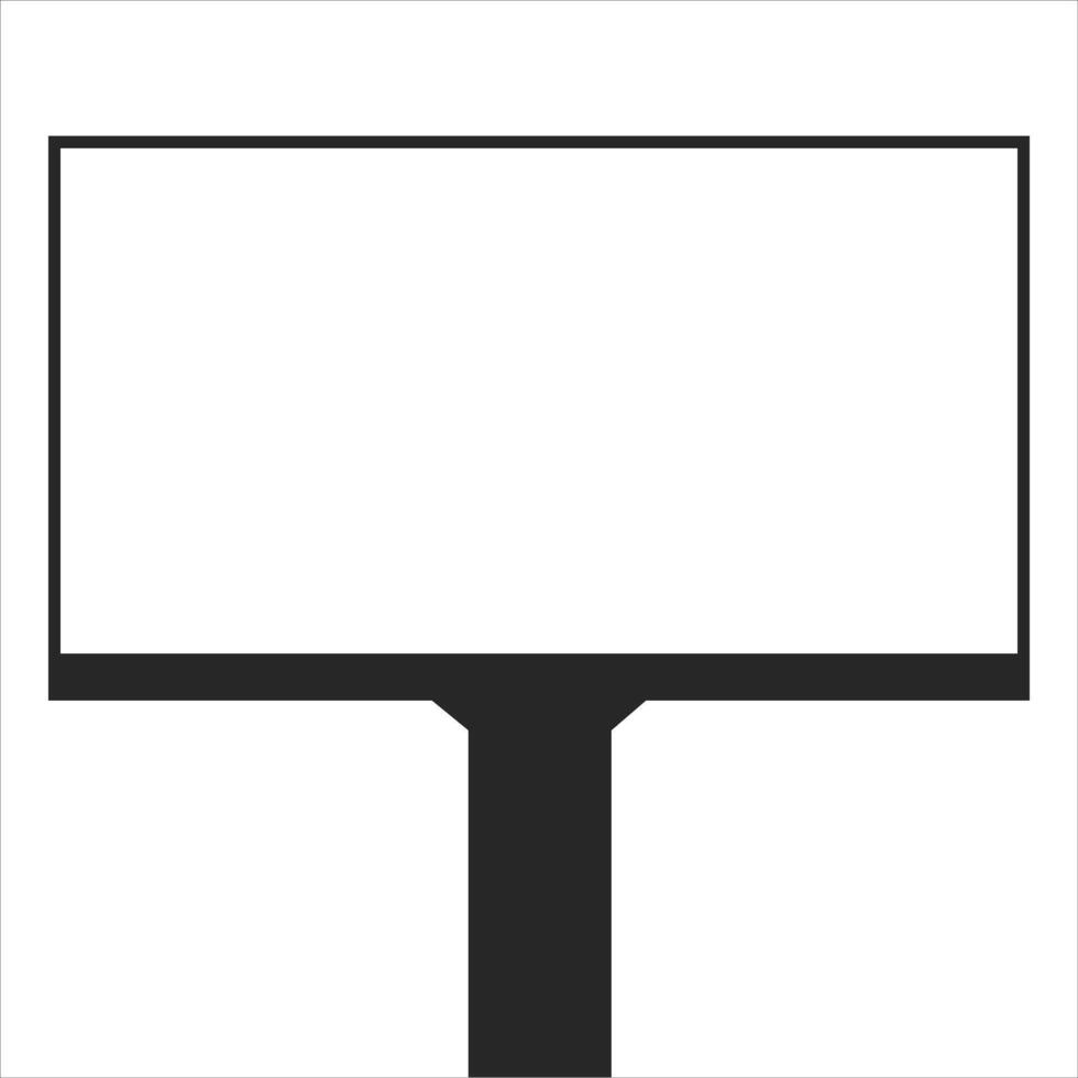 blank billboard mockup on white vector