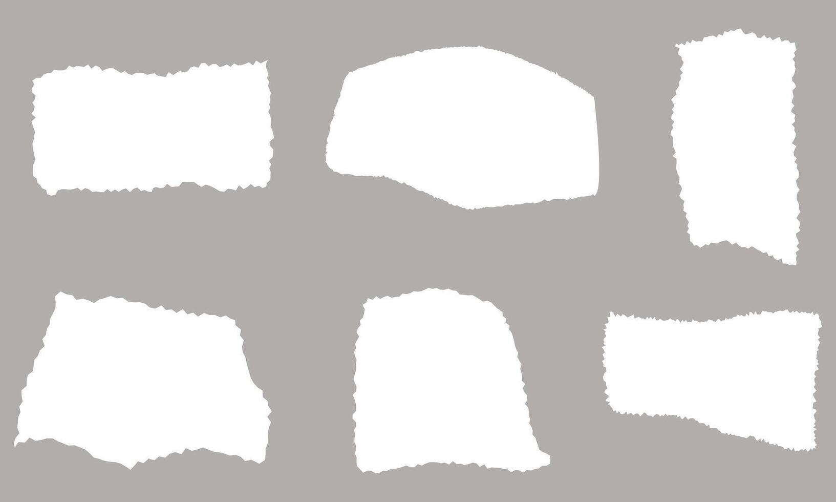 pieces of Torn paper. set of grunge paper banners vector