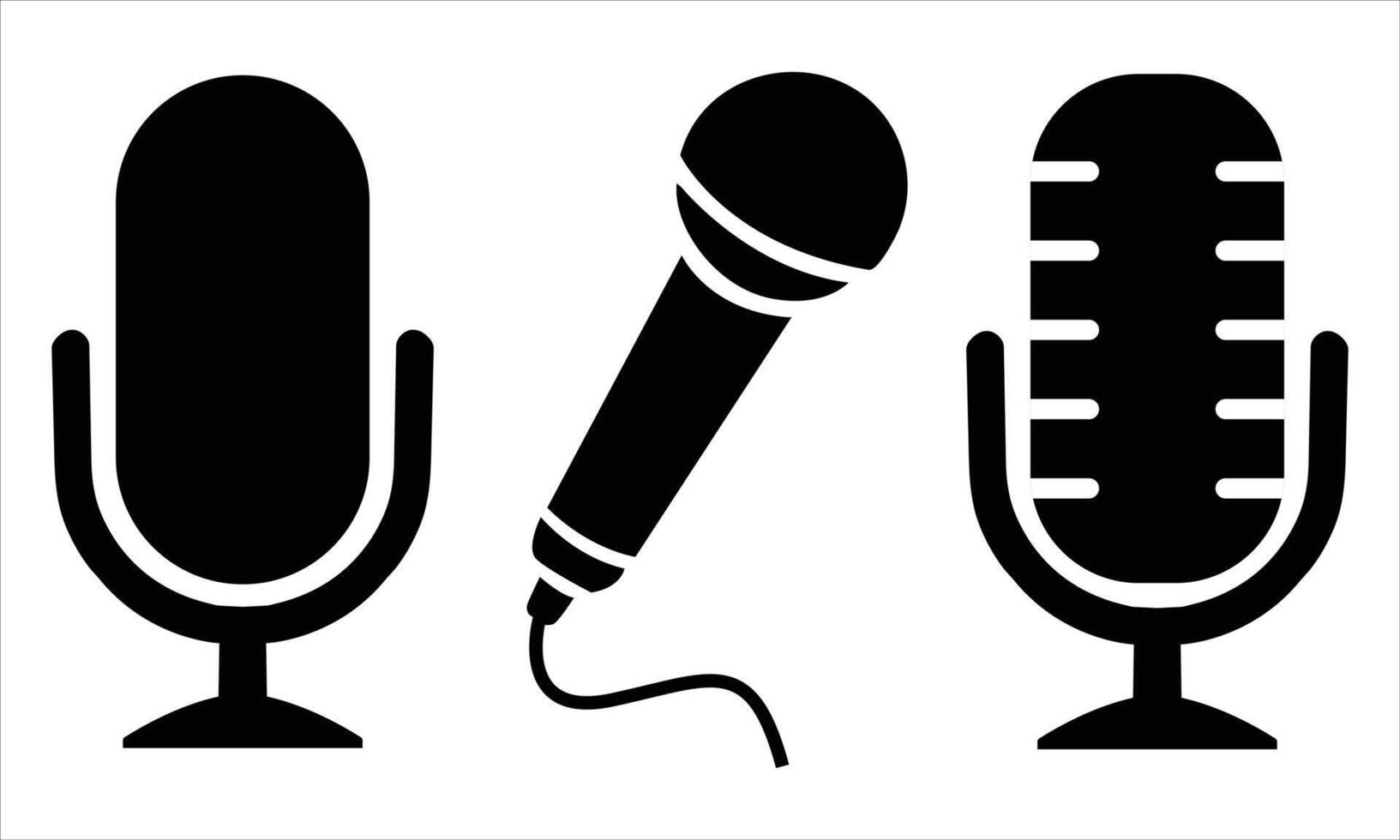 microphone icon set vector