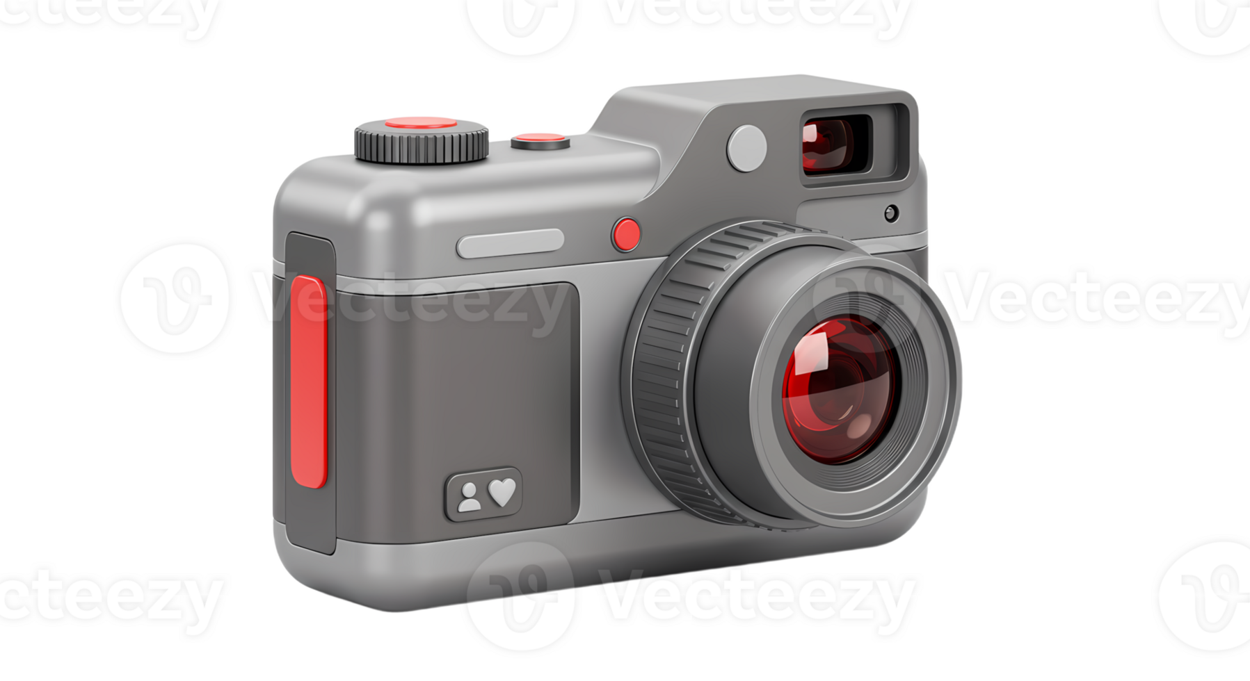 A camera with a red light on it png