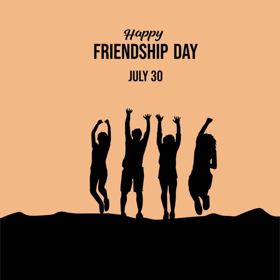 Happy Friendship Day poster design vector