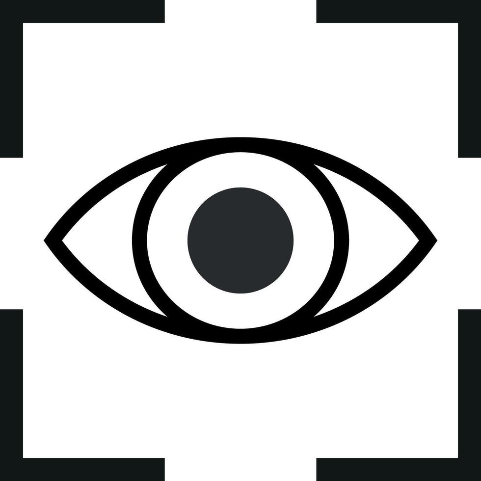 Photo sight icon isolated on white background . Eyesight icon . illustration vector