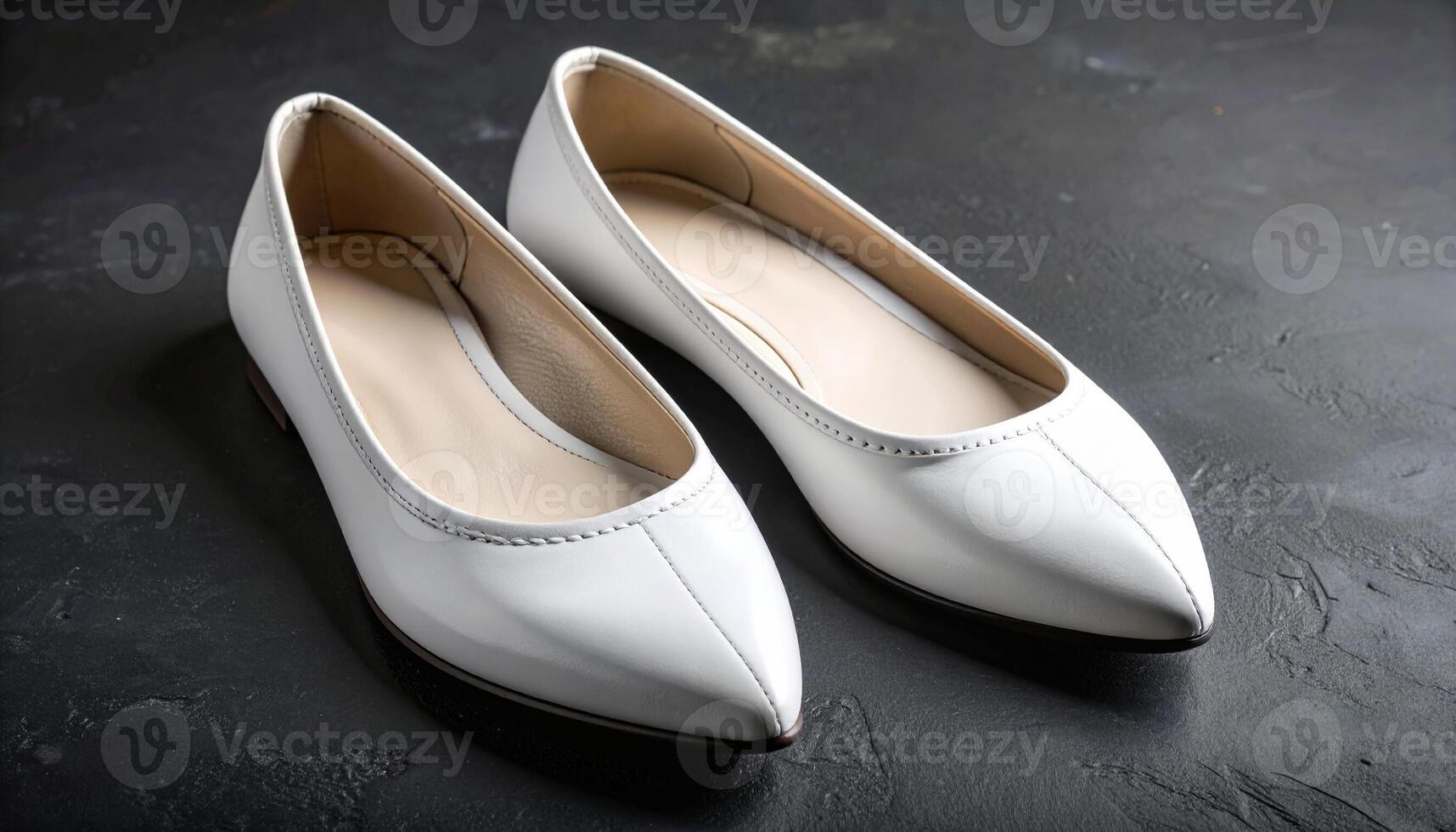 White Indian Mojari Flat Shoes Minimalist Design photo
