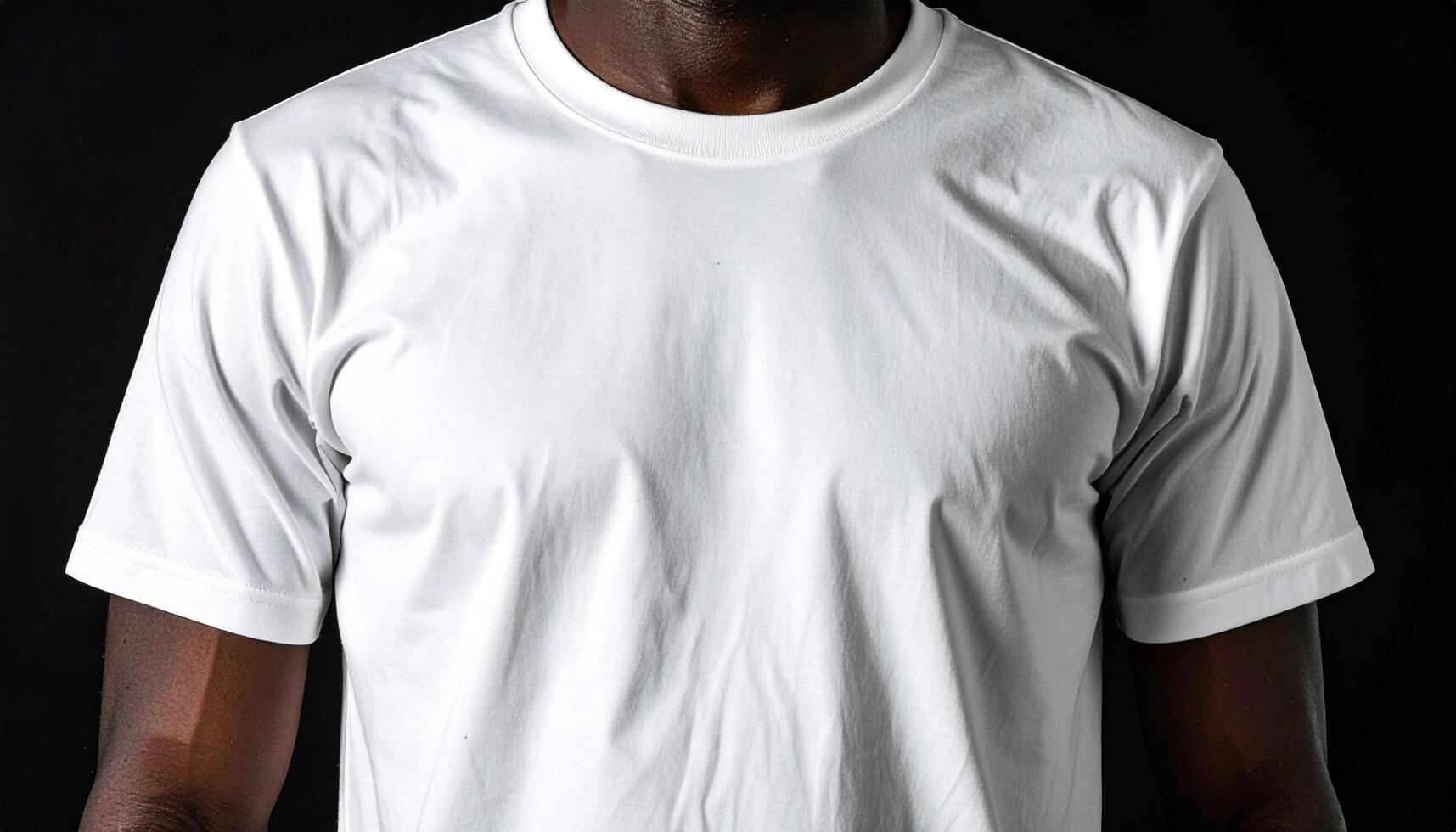 White T-Shirt Isolated on Black Background photo