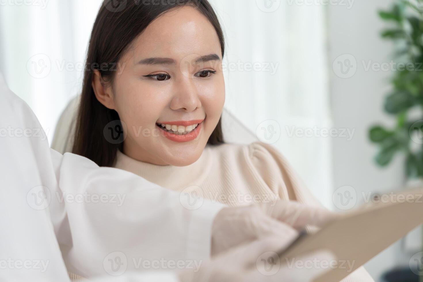 Cosmetic surgery advice about surgery face. beauty asian smile and happy after surgery, skin whitening injection, filler injection, Skin reface, skincare photo
