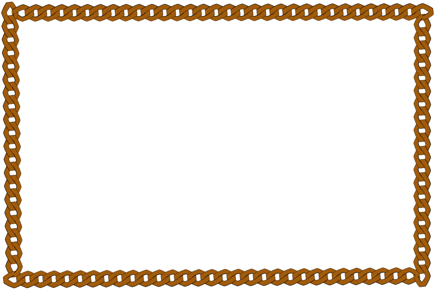A square frame with a chain around it png