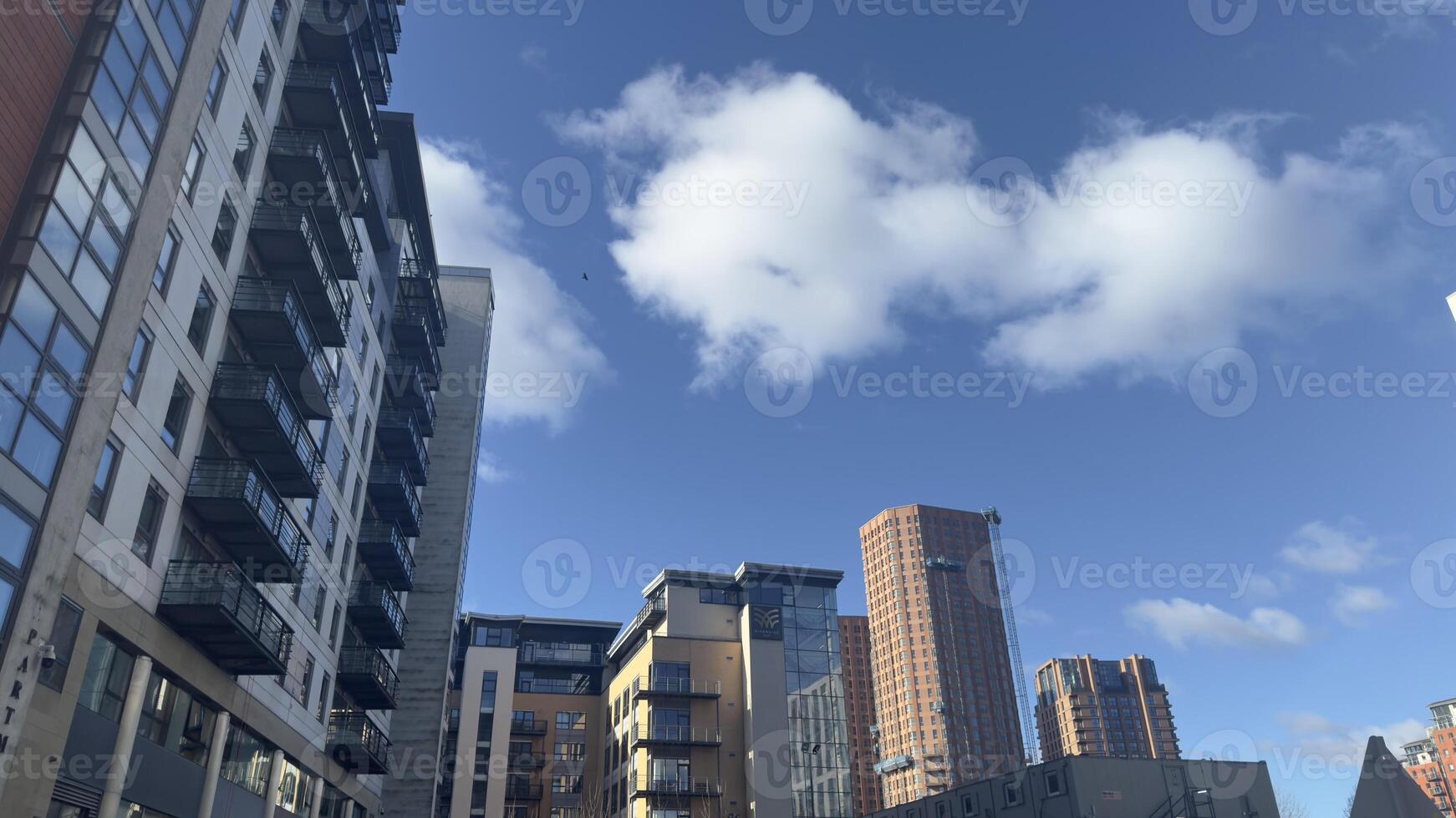 City Buildings and Blue Sky in Leeds photo