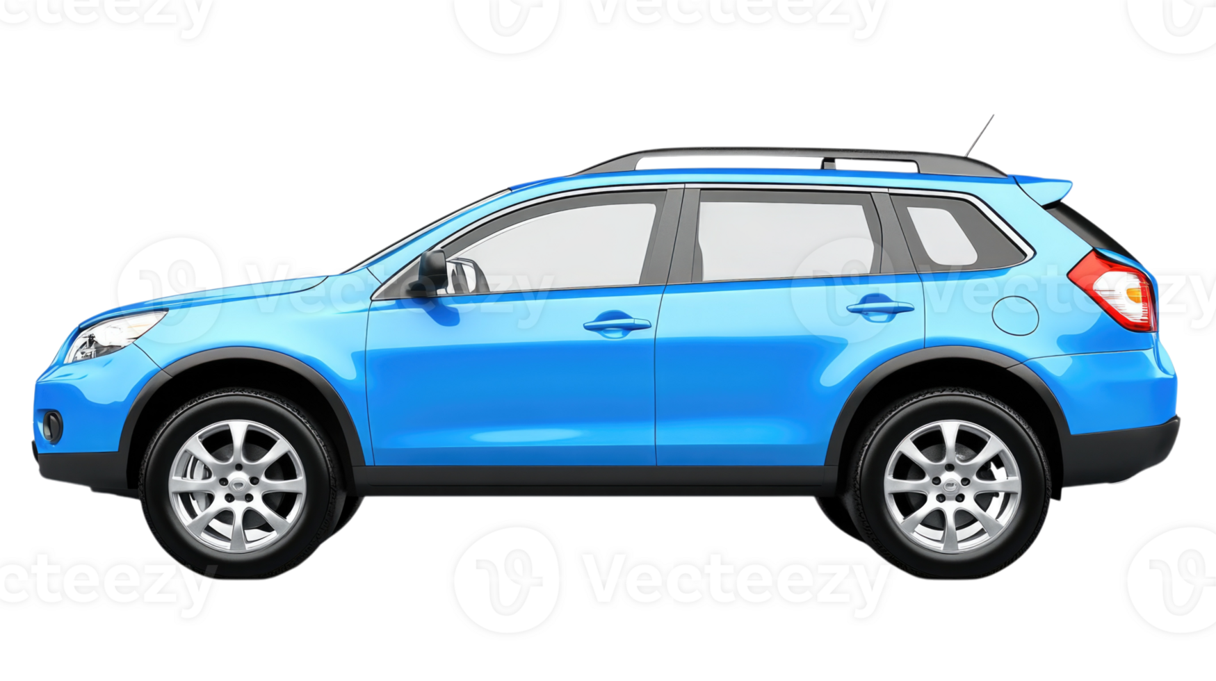 Blue SUV isolated on transparent background png
