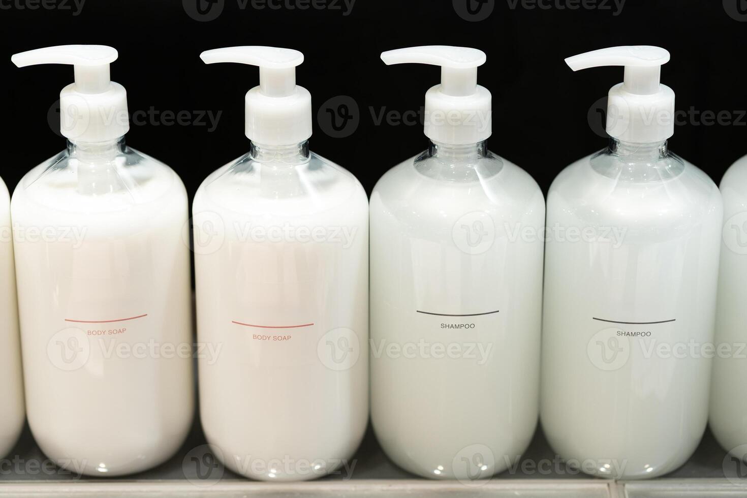 Soap or shampoo for refill. plastic bottles for refill liquid soap, shampoo and other products. Reusable Bottles for Soap and Shampoo in Zero Waste Lifestyle. photo