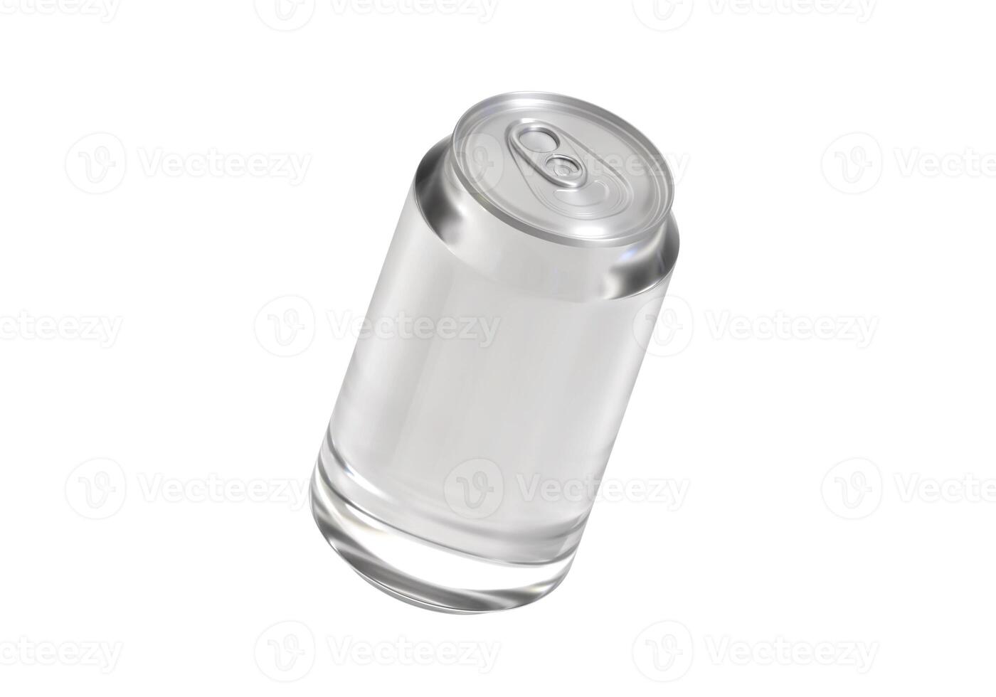 Mockup of transparent aluminum bottle with liquid without logo12 photo