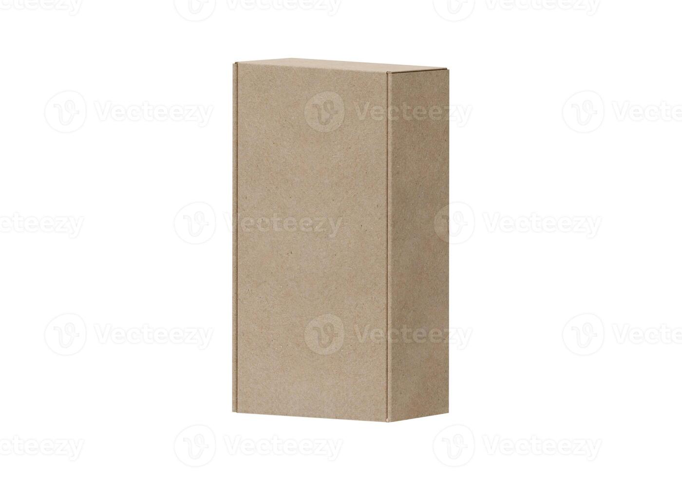 Brown cardboard box on white background18 photo