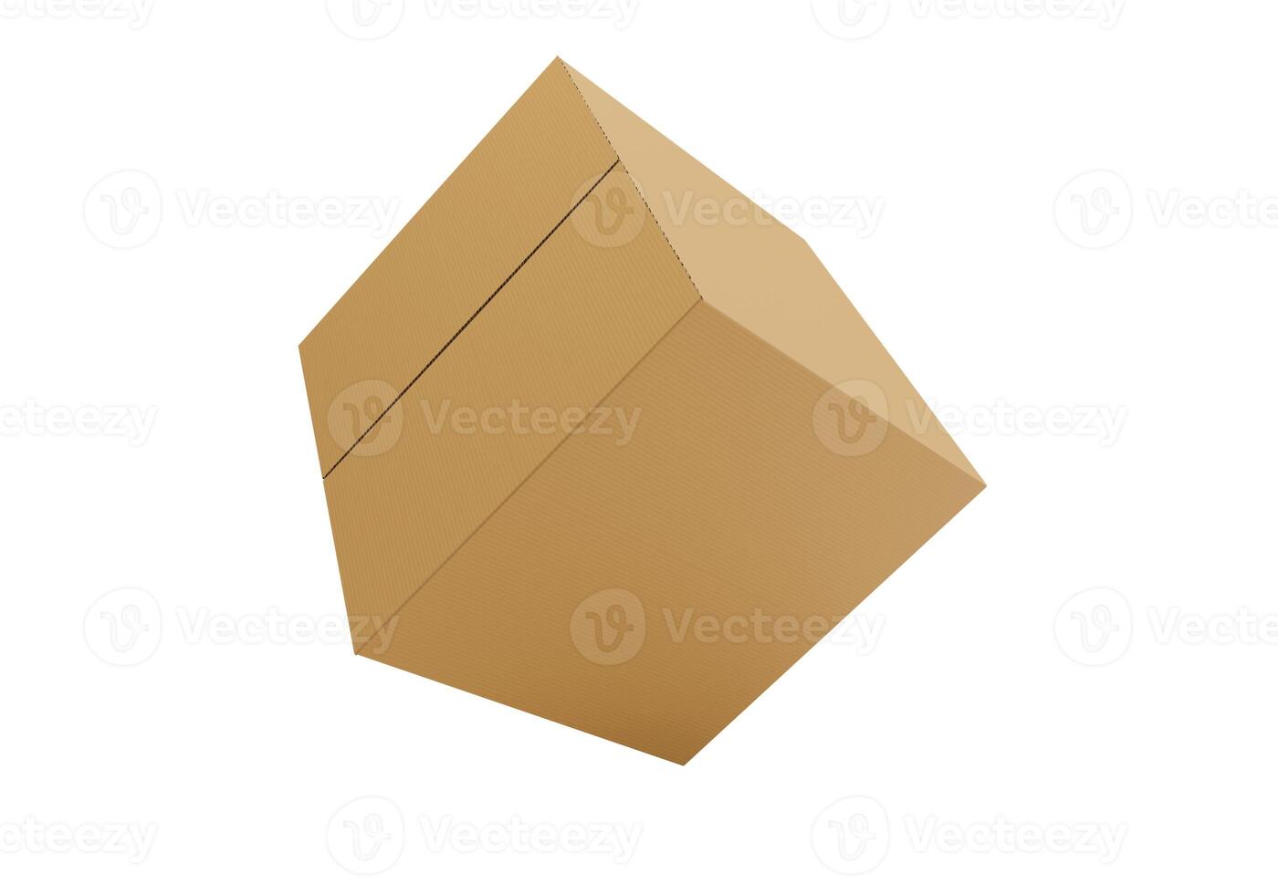 Brown Cardboard paper box isolated on white background22 photo