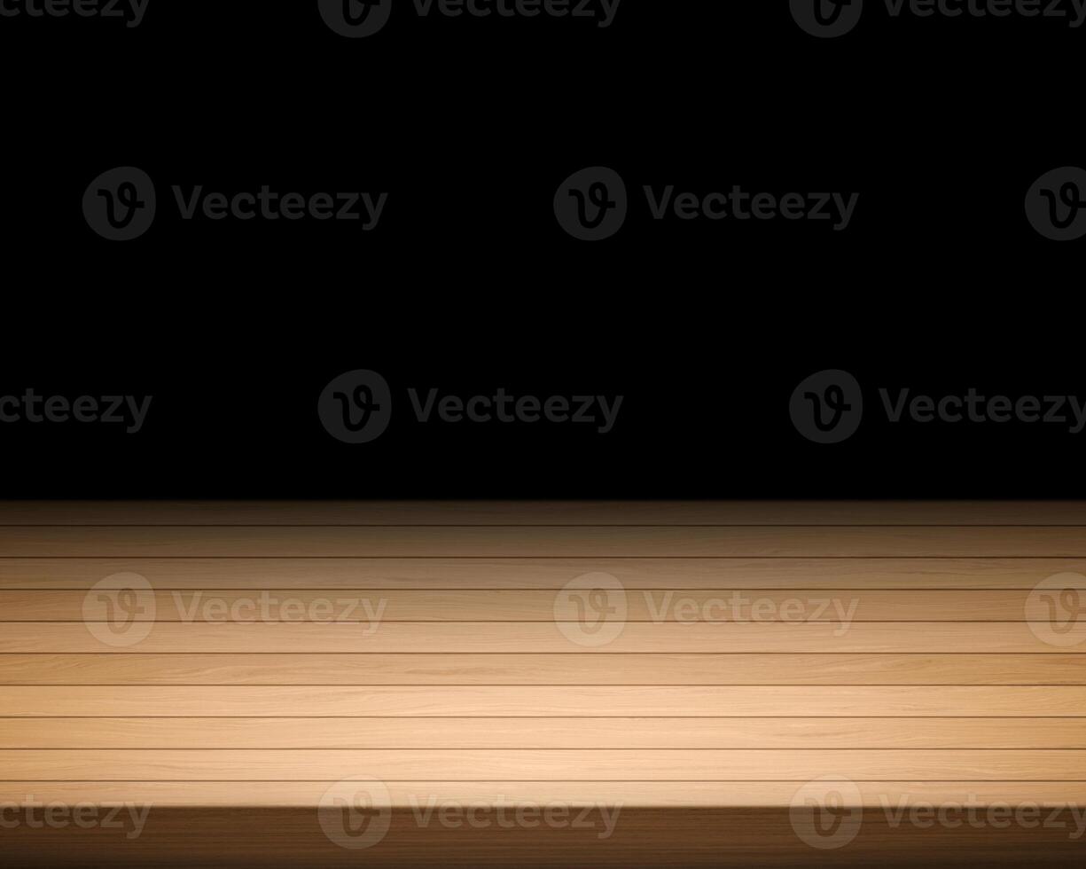 Empty wooden table on dark background Empty Space for display your products1 photo