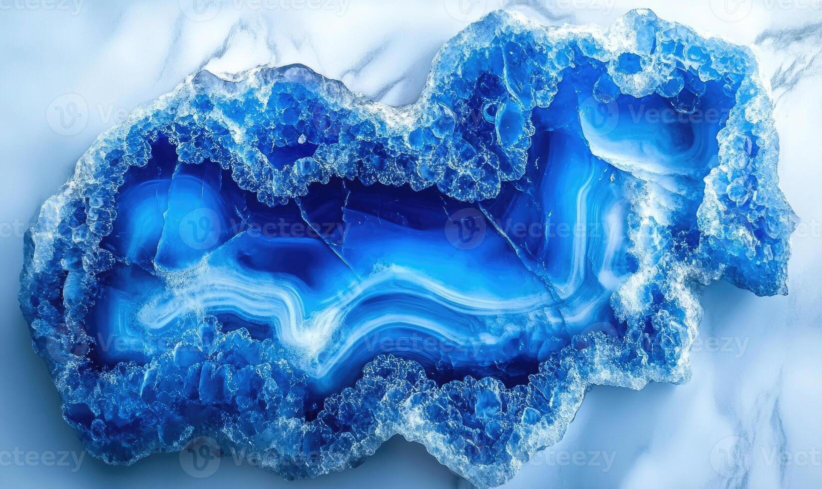 A blue stone with a blue line running through it photo