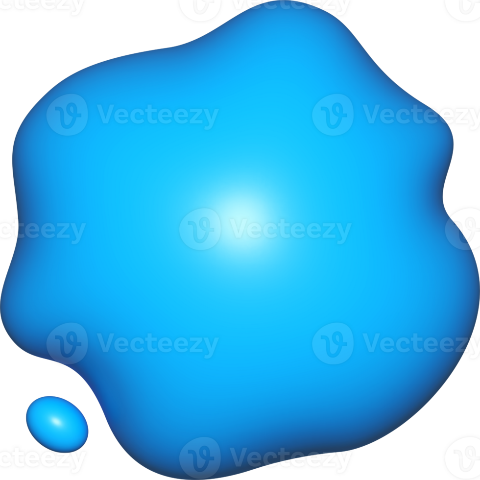 water splash 3D shape, aqua droplet shape, water for emoji icons png