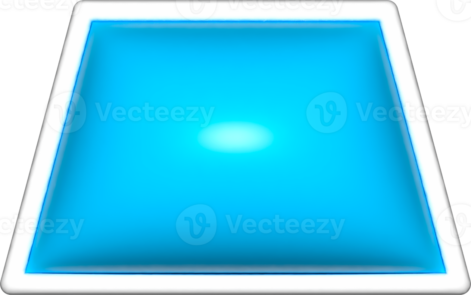 trapezium 3d shapes, geometric basic, simple trapezium blue shape png