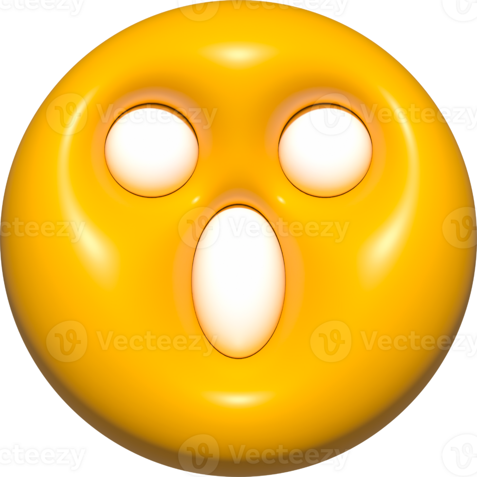 emoji face 3d icon yellow, 3d cute emoji circle face shape png
