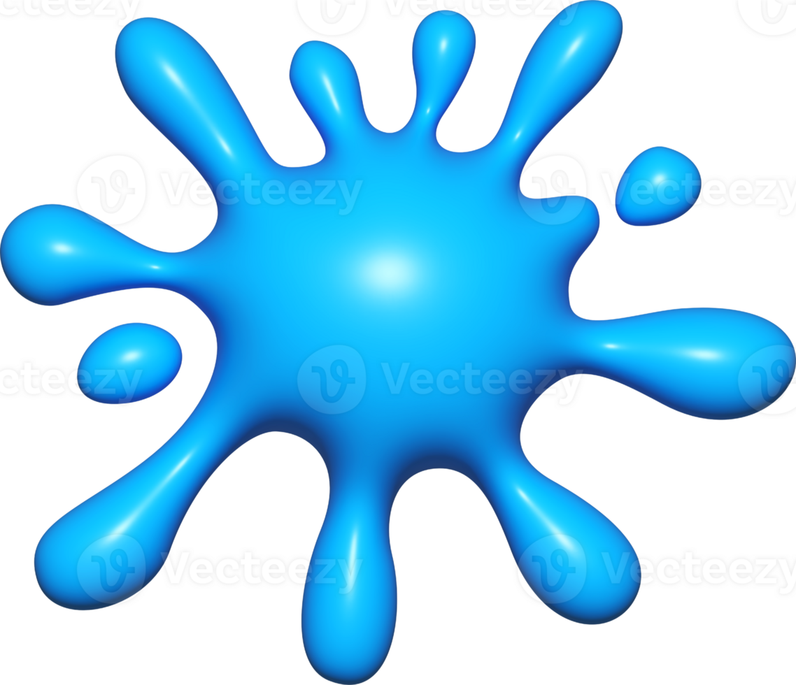 water splash 3D shape, aqua droplet, water for emoji icon png