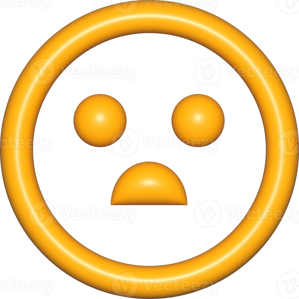 emoji face 3d icons, cute emoji circle face outline shape png