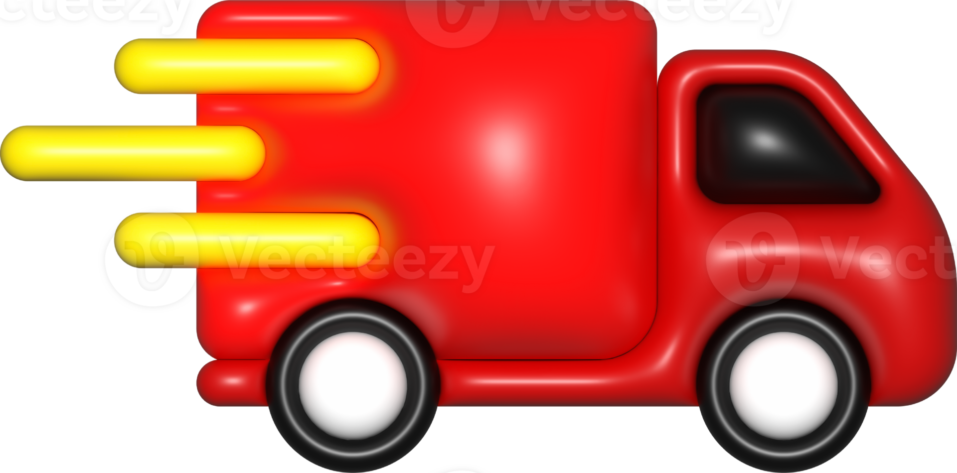red delivery car van 3d, icon, free shipping, fast delivery png