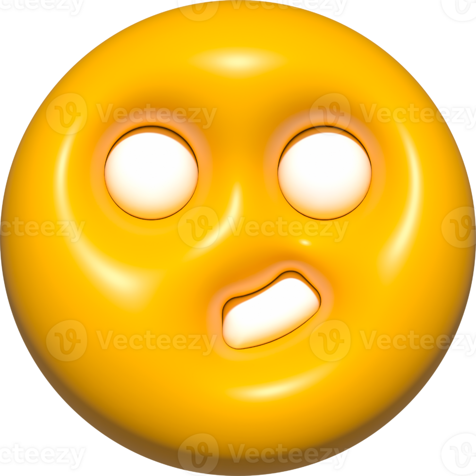 emoji face 3d yellow, cute emoji circle face shape png