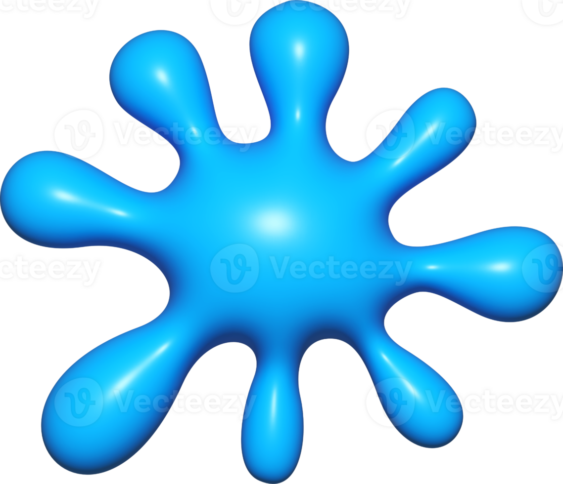 water splash 3D shape, aqua droplet, cute water for emoji icons png
