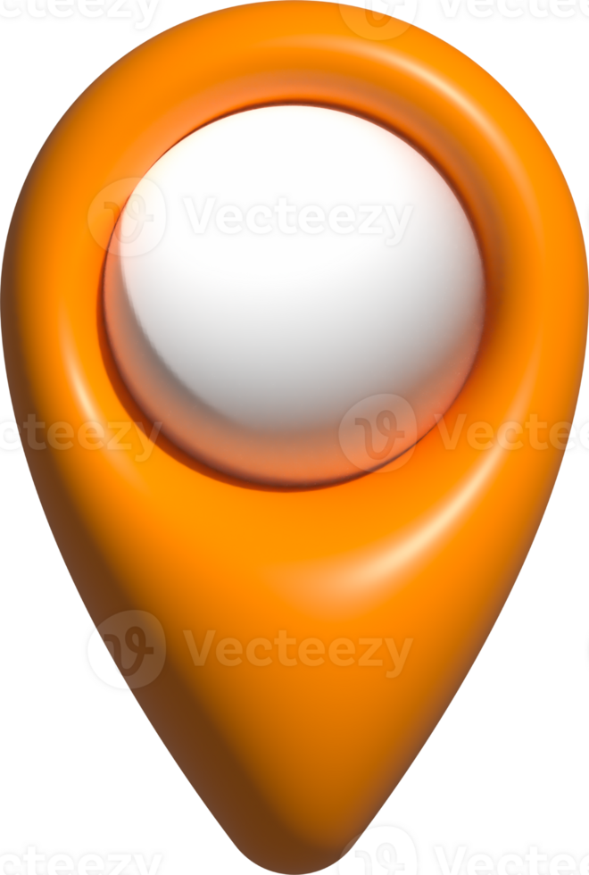 3D pin map icon, pin buttons for emoji png