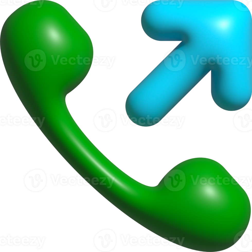 3D call out for icon, buttons call png