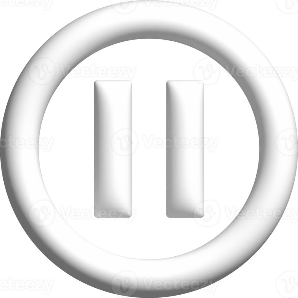 3D stop buttons, pause symbol png