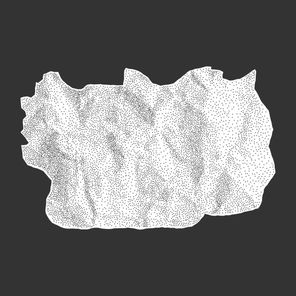 Rough irregular paper shape with jagged torn edges. Textured halftone dots on crumpled surface, collage and scrapbooking design. vector