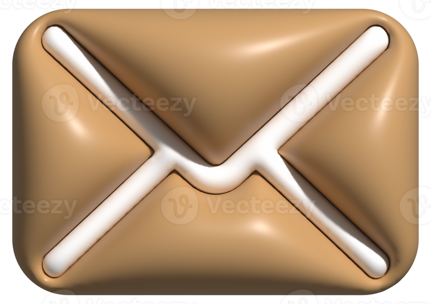 3D letter icon, e-mail or note buttons for emoji png