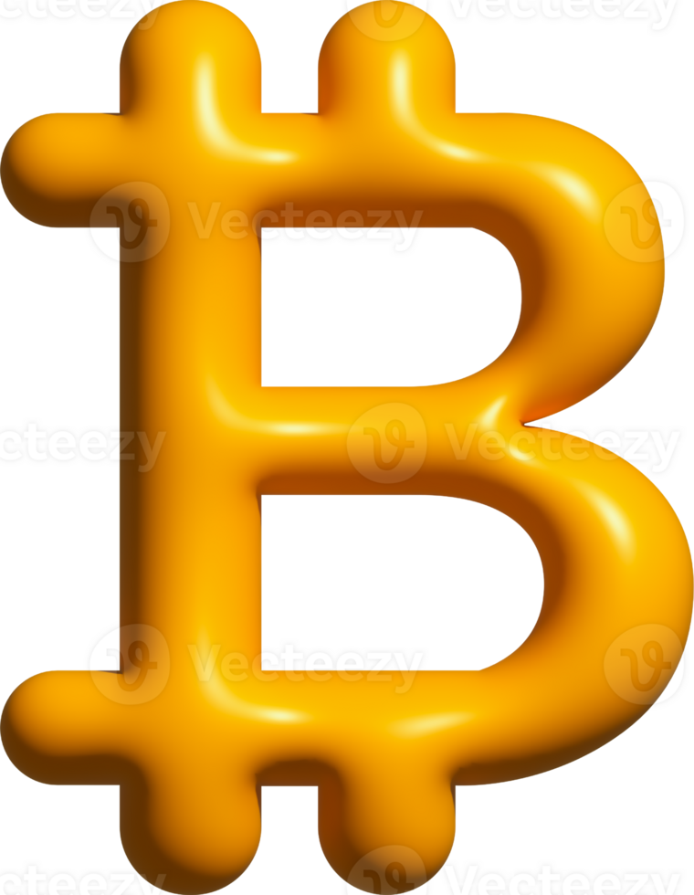 Bitcoin Currency 3D symbol, Money Bitcoin sign png