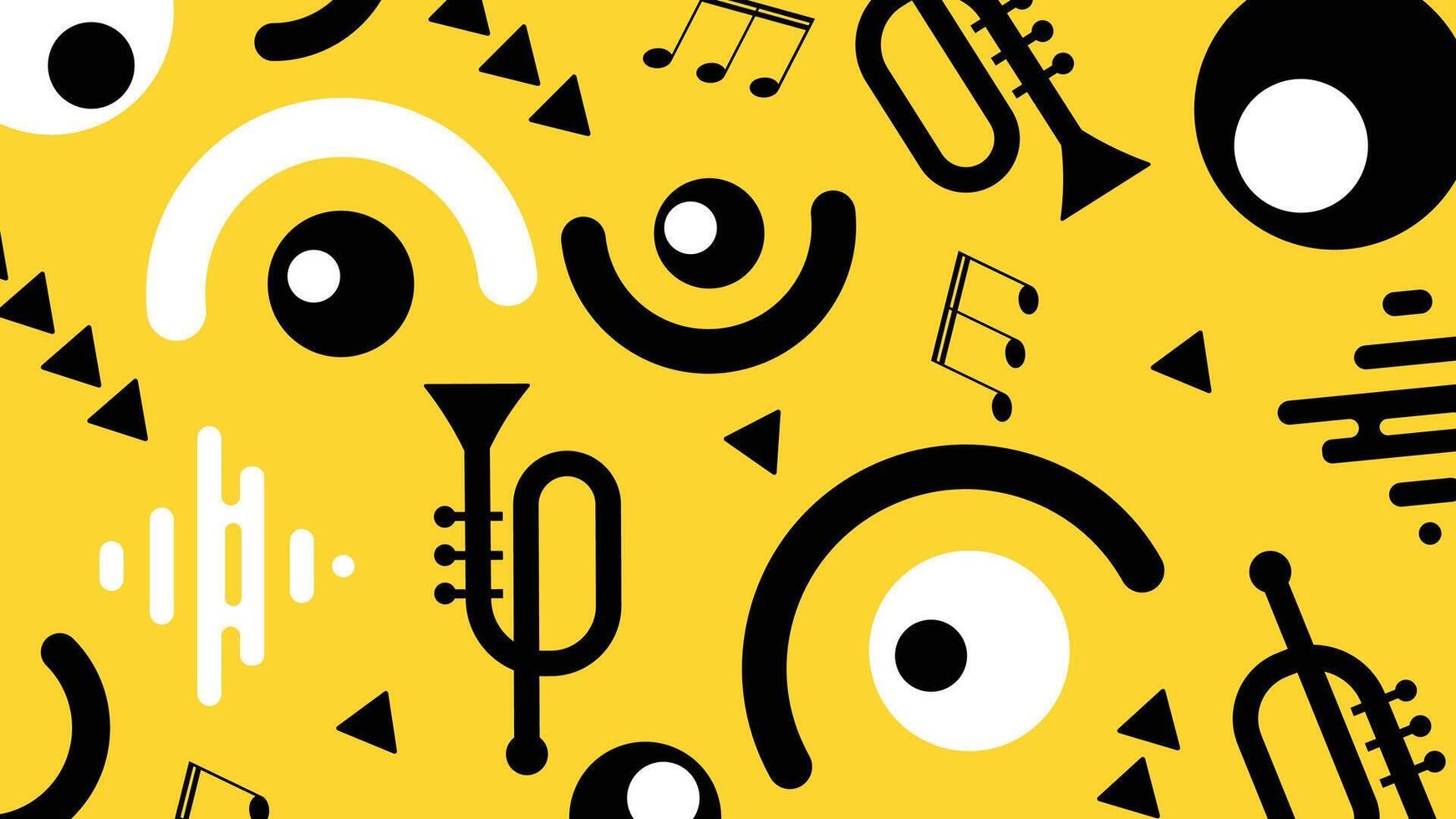Jazz Instrument Graphic Design Background vector