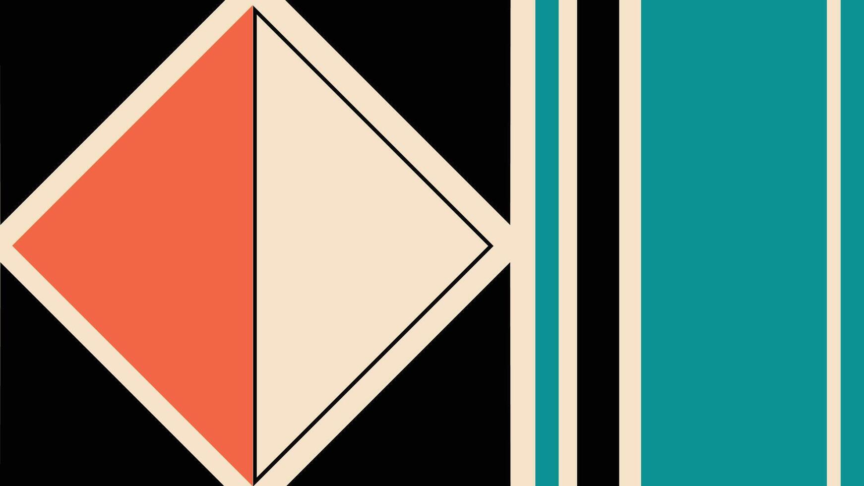 Bold Abstract Triangles on Beige Background vector