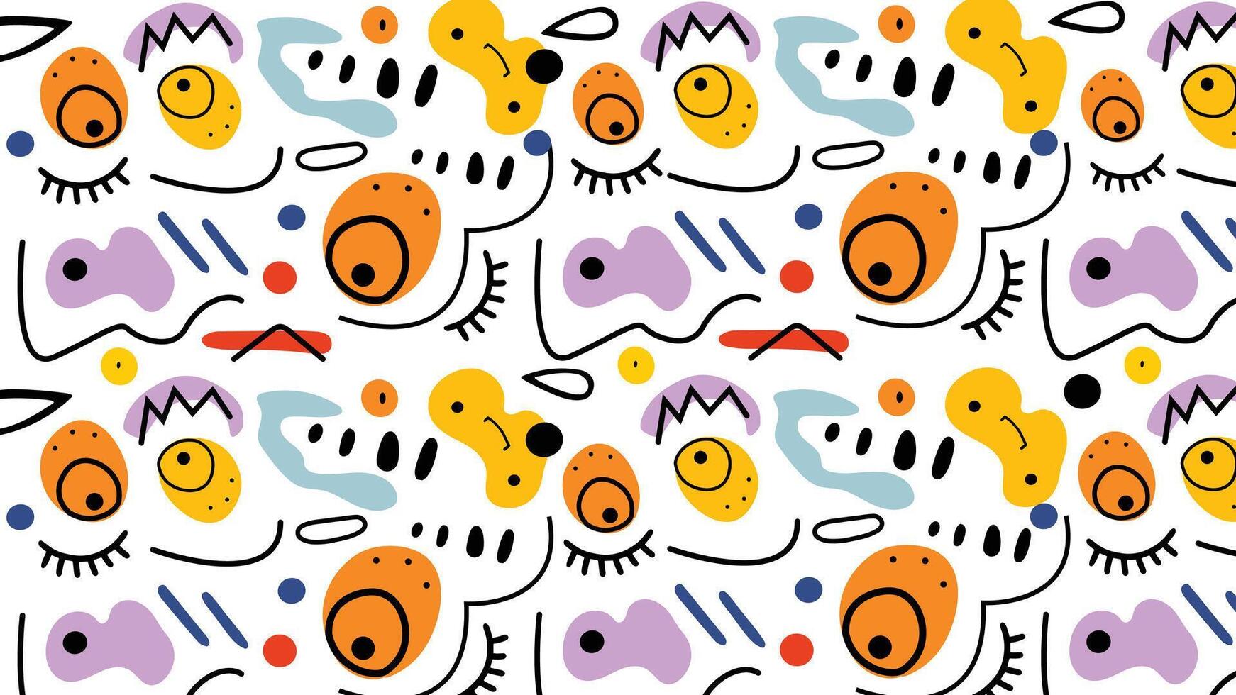 Cheerful Abstract Shapes Background vector