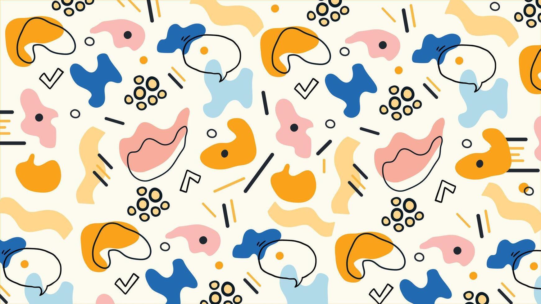 Colorful Abstract Doodle Background vector