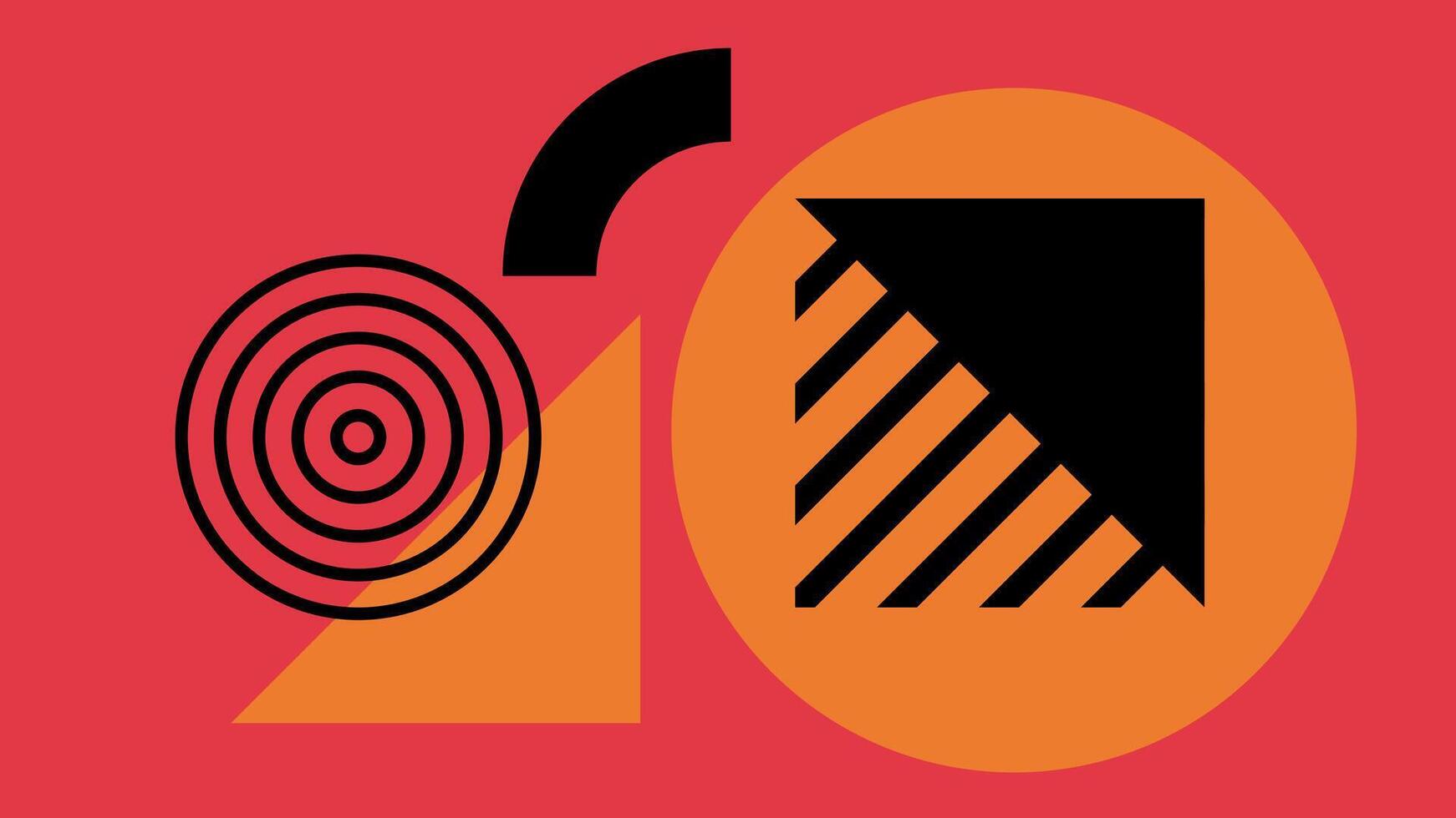 Creative Abstract Geometric Art with Bold Lines vector