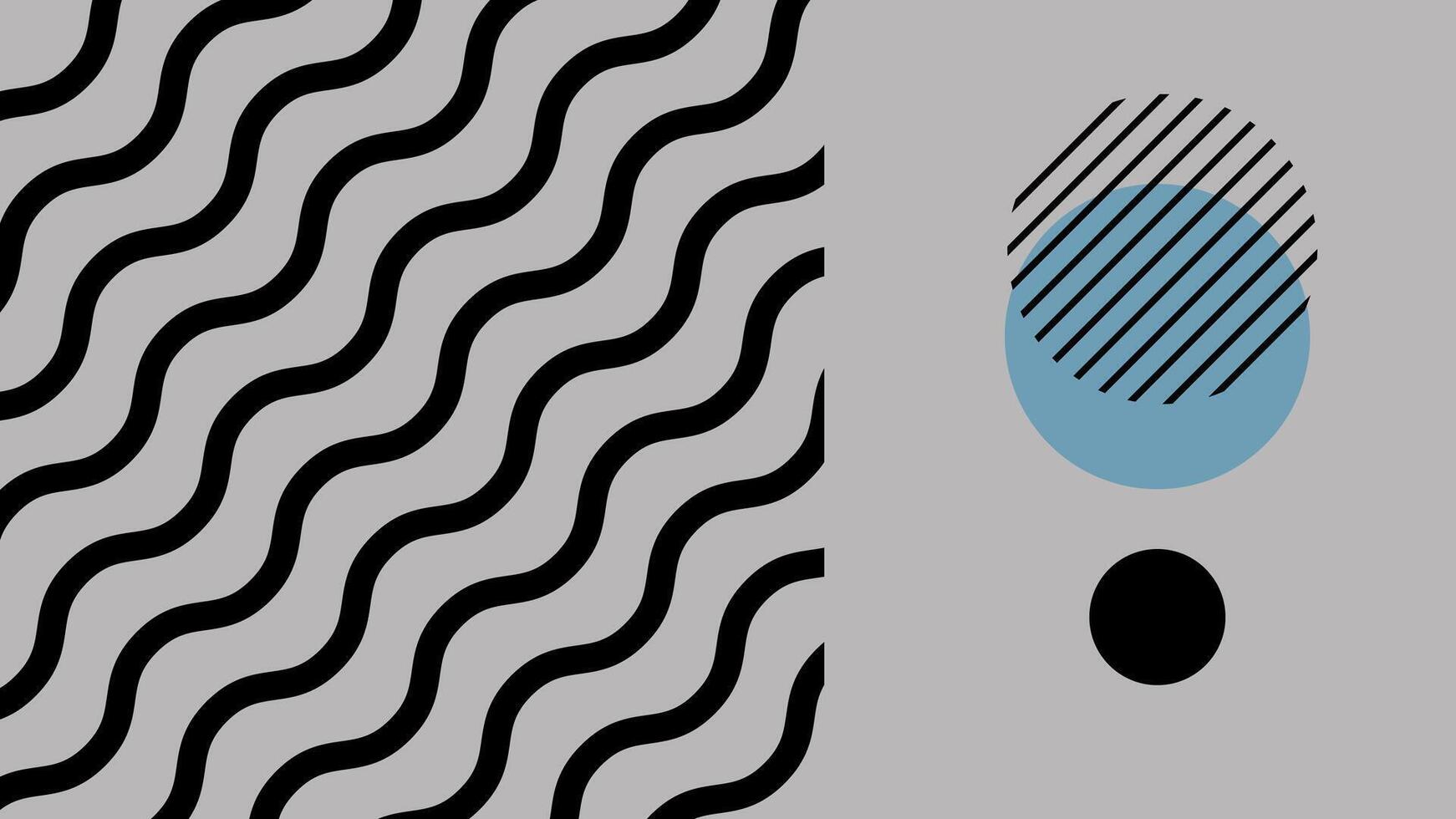 Minimal Abstract Design with Wavy Lines Background vector