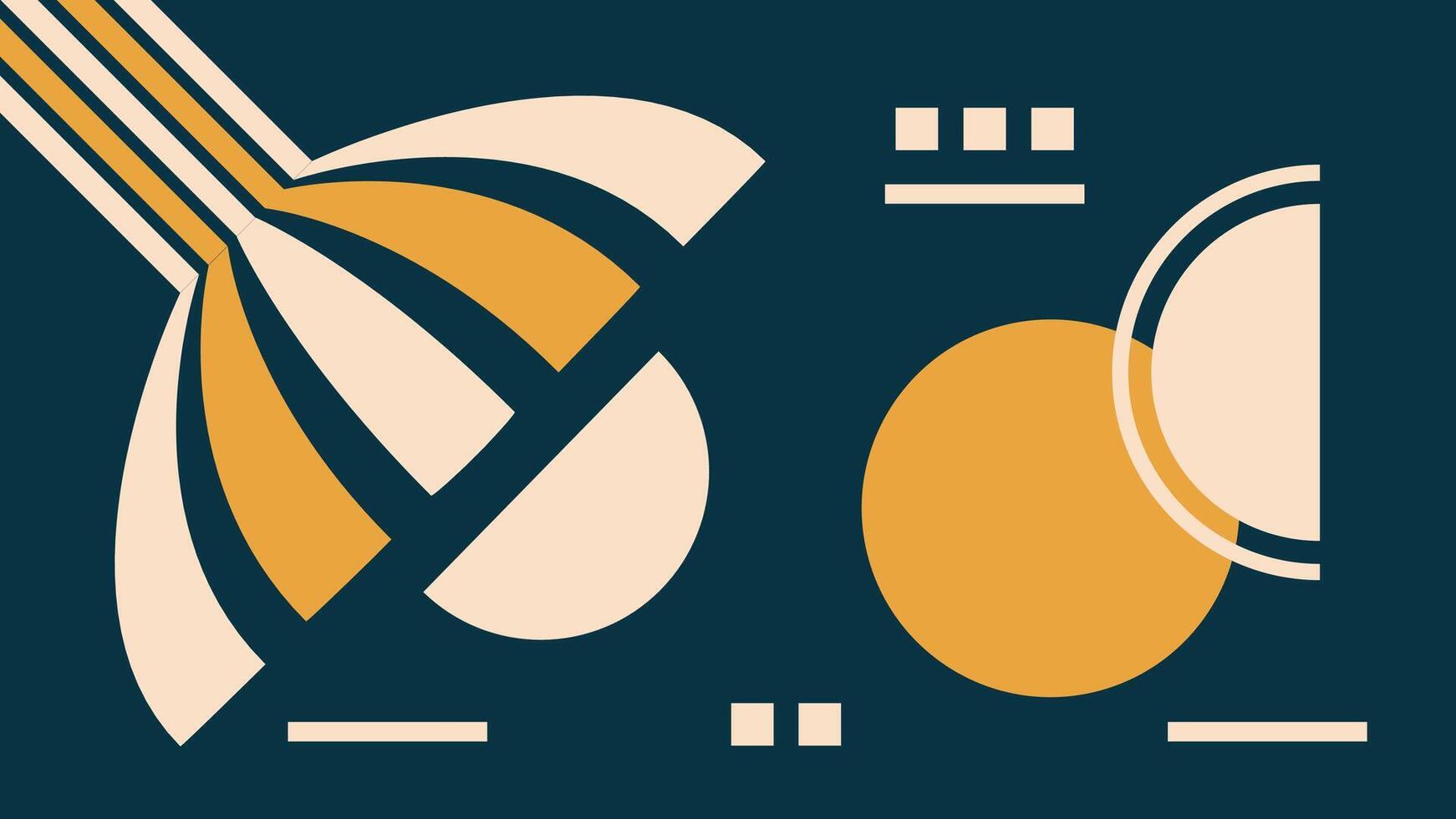 Retro Abstract Instrument Shapes on Dark vector