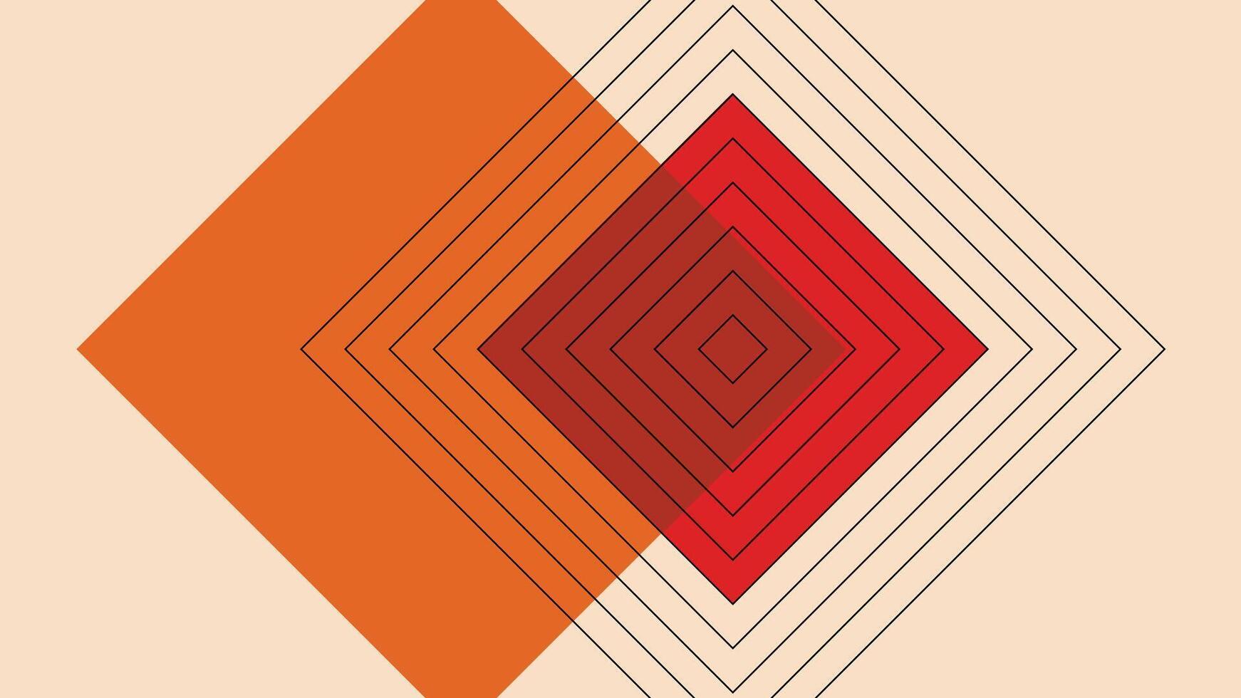 Red Diamond Layers Abstract Art Background vector