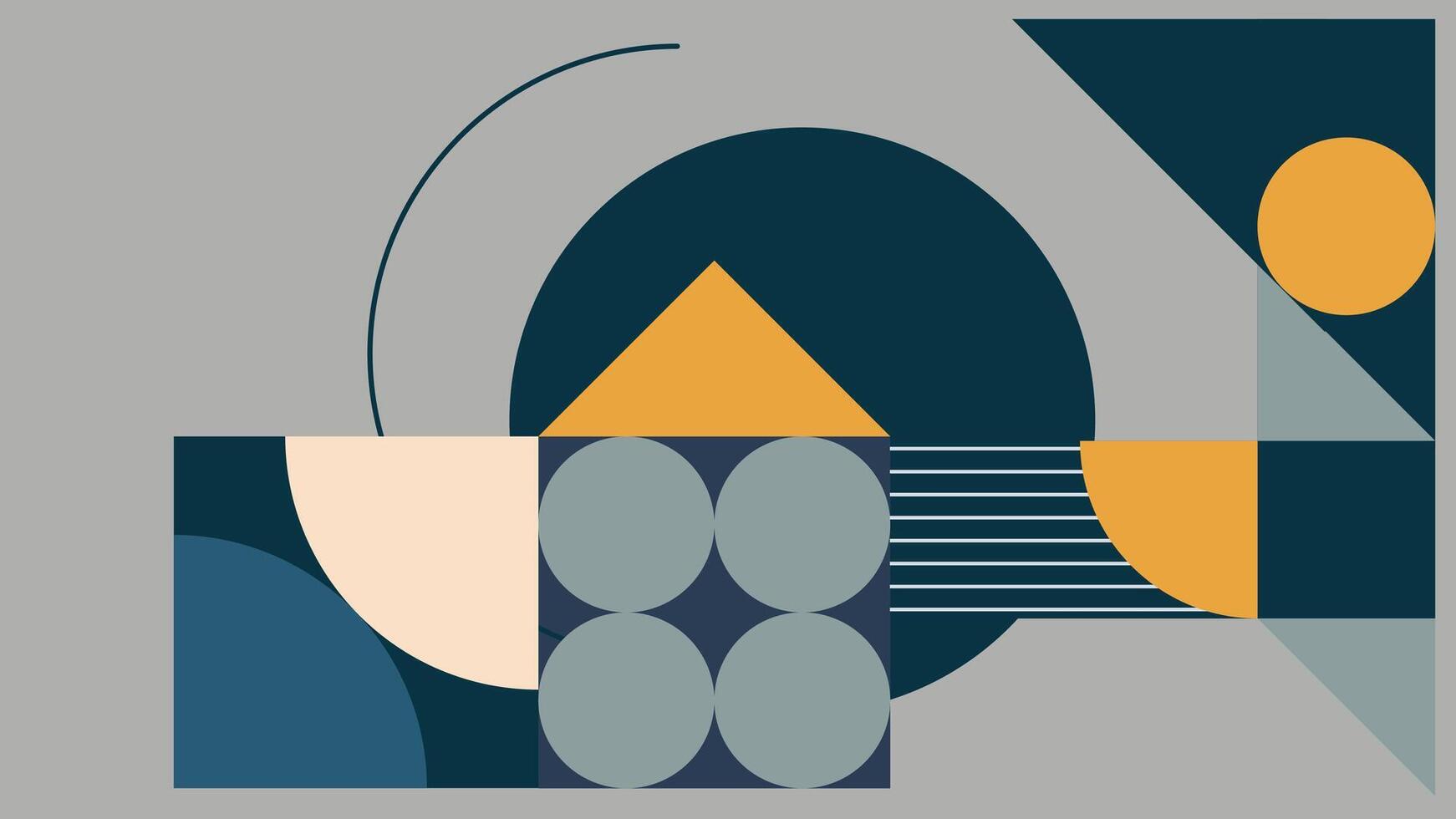 Geometric Abstract Arrangement Background vector
