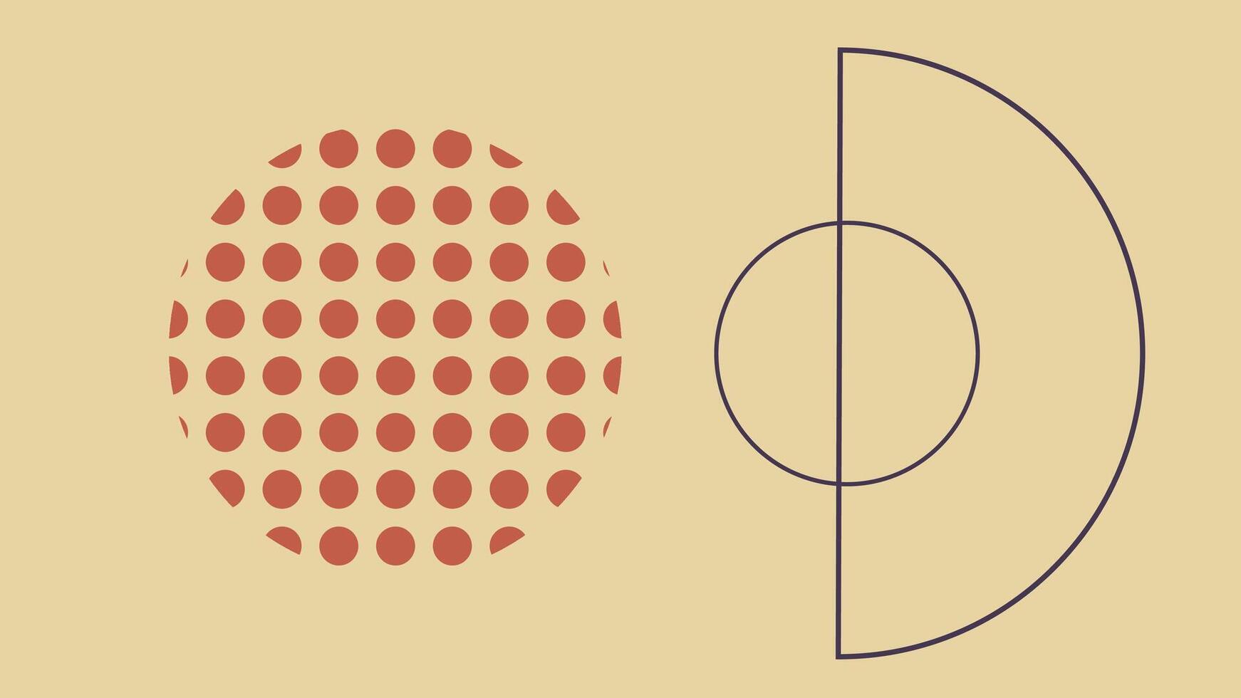 Modern Abstract Minimalist Design Dotted Circles vector