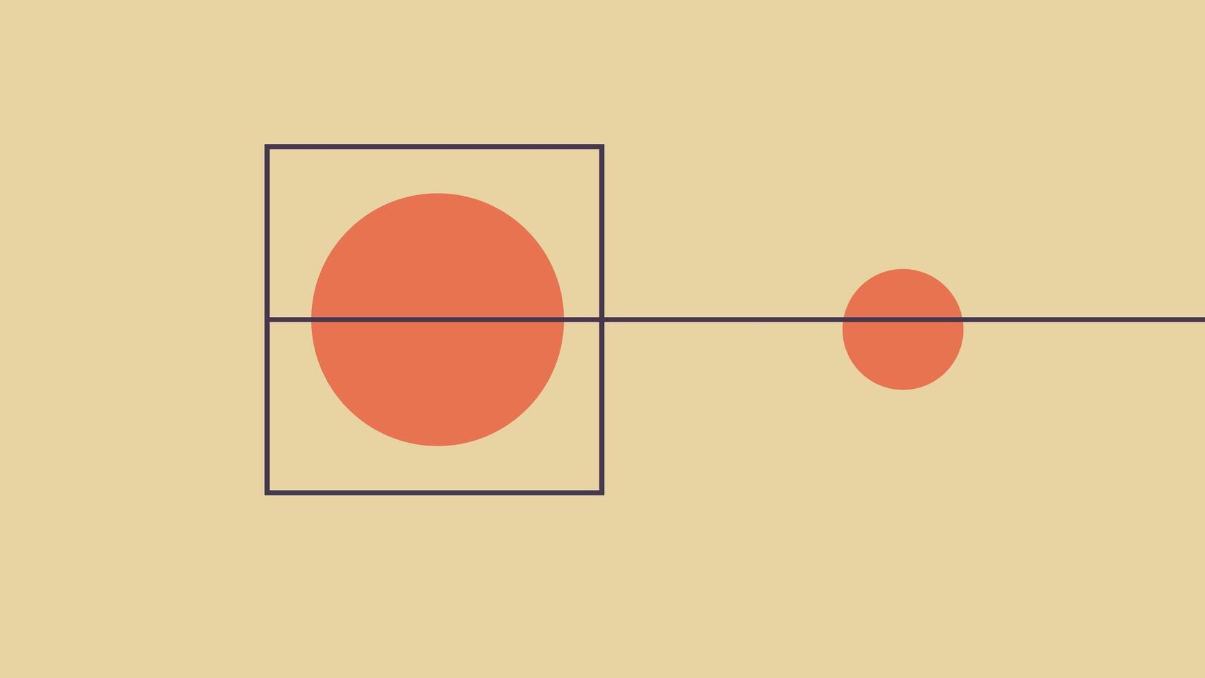 Minimal Abstract Geometric Art with Circles vector
