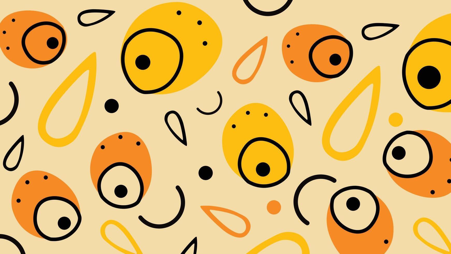 Teardrop Abstract Face Shapes Background vector