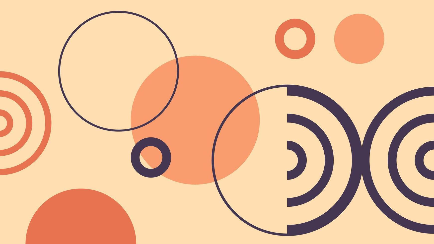 Minimal Abstract Geometric Artwork with Circles vector