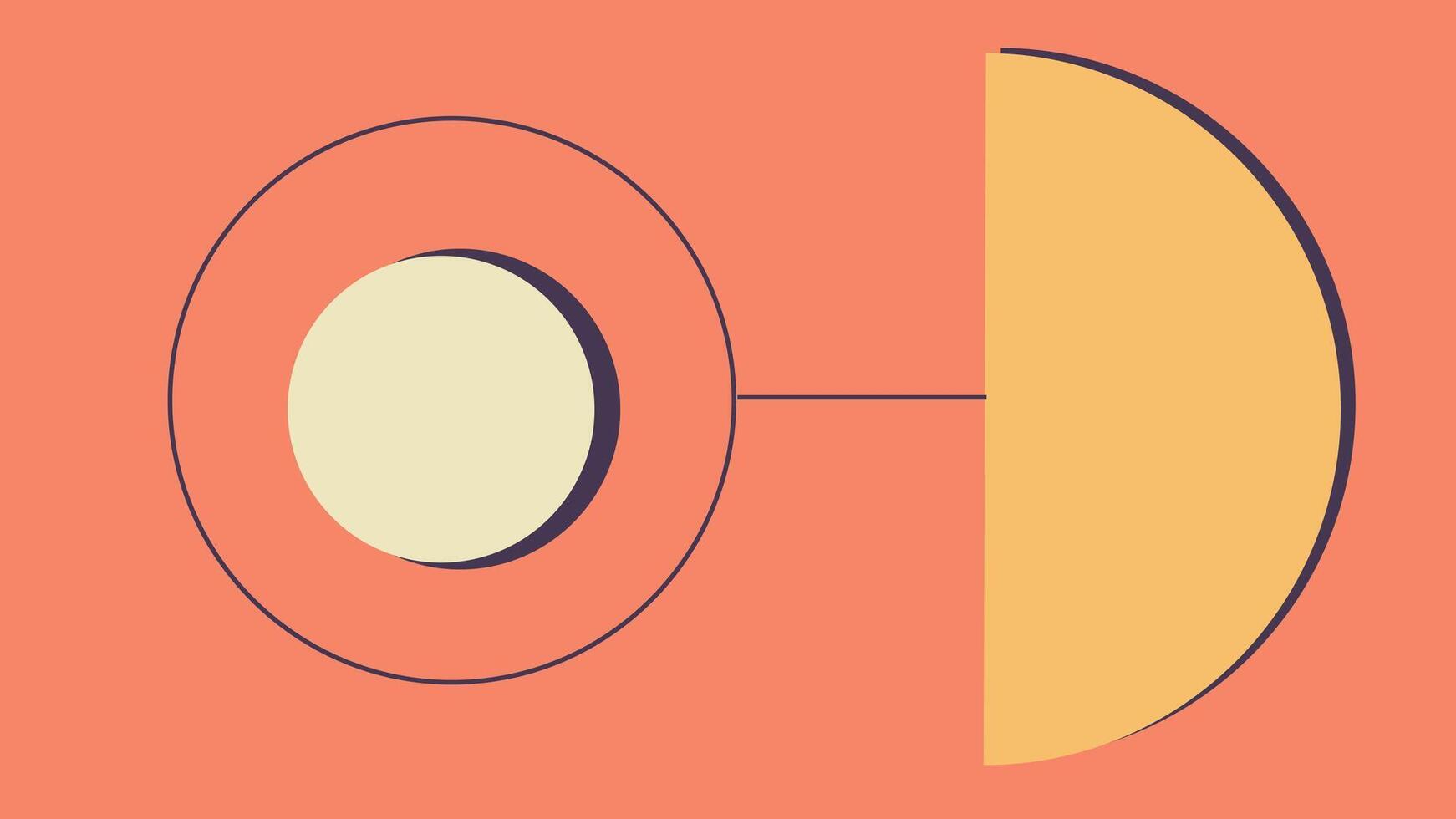 Bold Abstract Composition with Minimal Circles vector