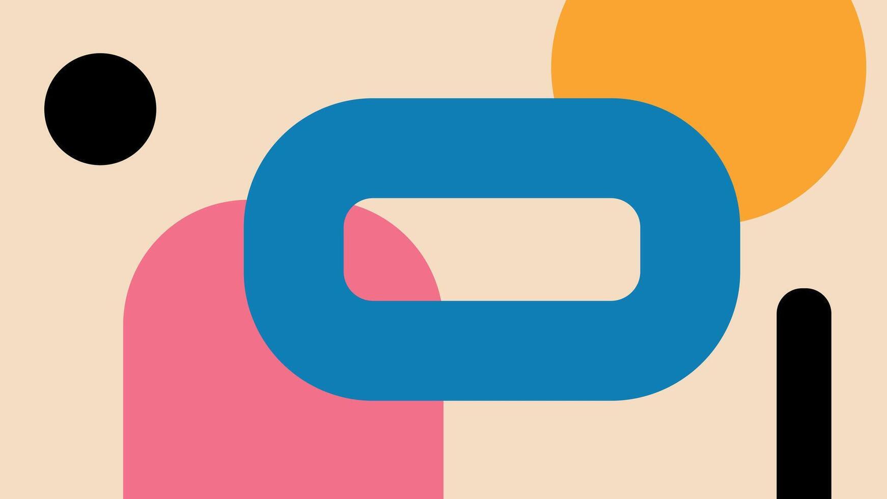 Colorful Abstract Illustration With Bold Organic vector