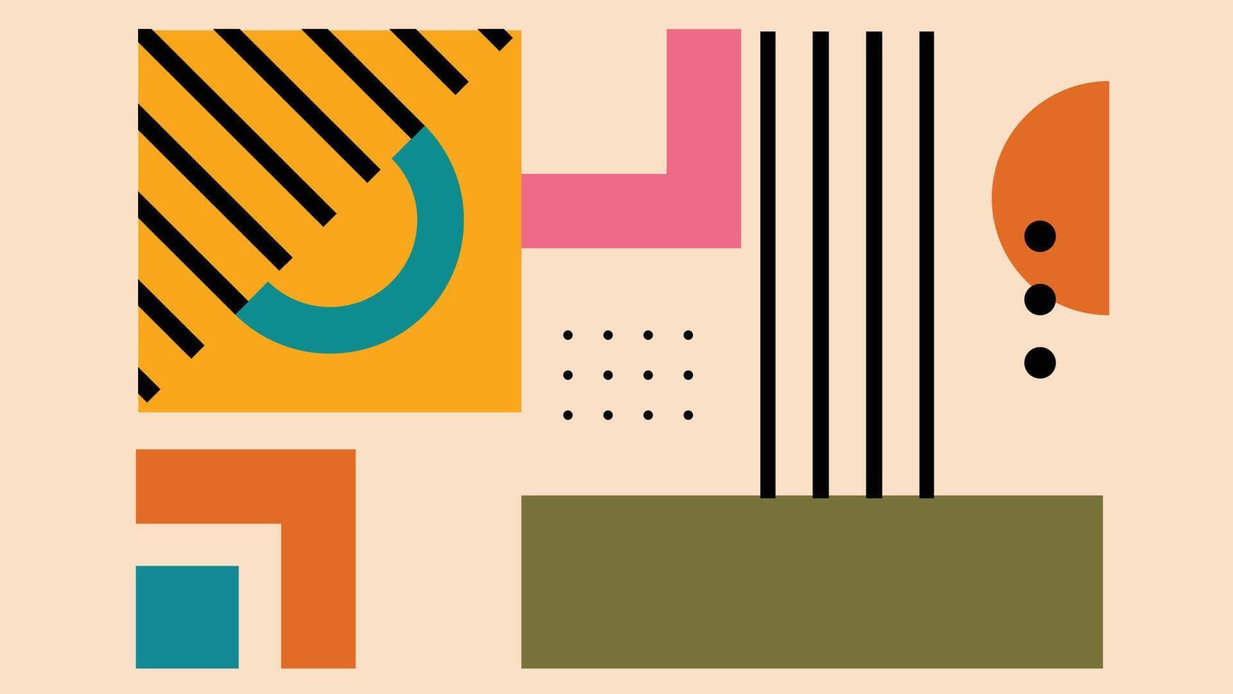 Playful Geometric Elements Background vector