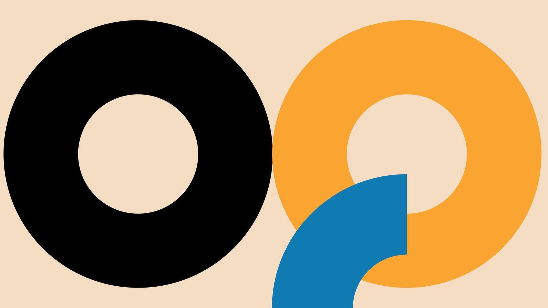 Minimal Abstract art With Bold Circular Background vector